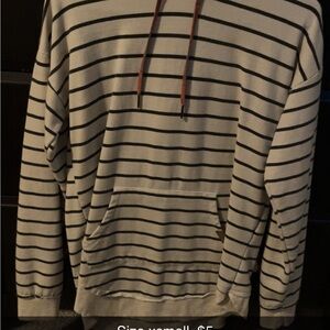 Maurices Black and Cream Striped Hoodie